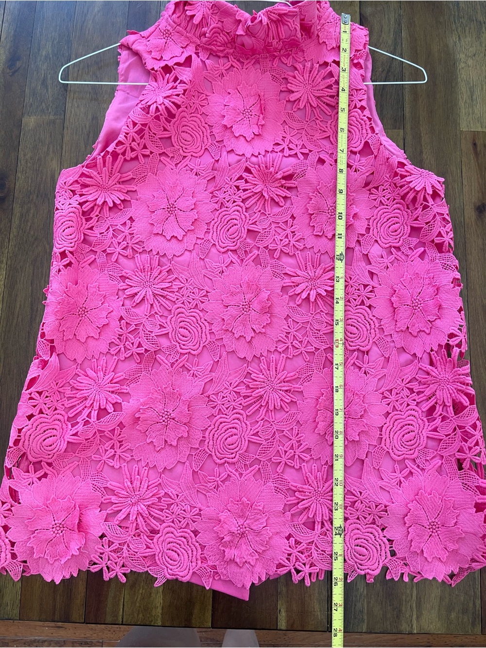 Tuckernuck Pink Lace Top Back Bow Women's Medium Romantic Feminine Blouse - Picture 9 of 11